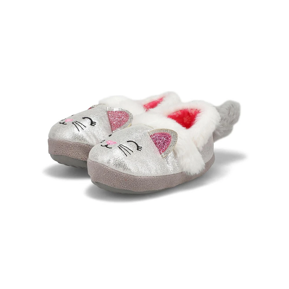 Pantoufle CAT-TD, argent, bébés-F