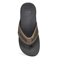 Men's Cushion Lux Thong Sandal - Tan/Black