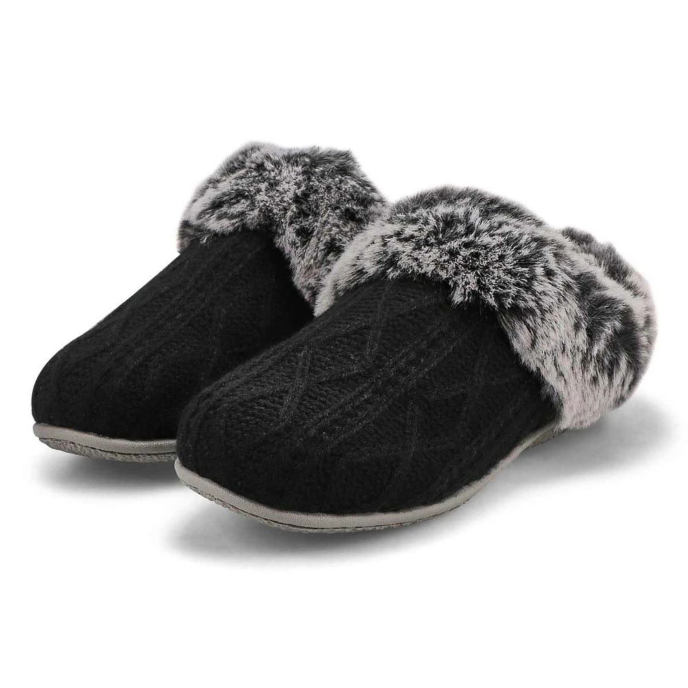 Women's Clipper Knit Faux Fur Slipper