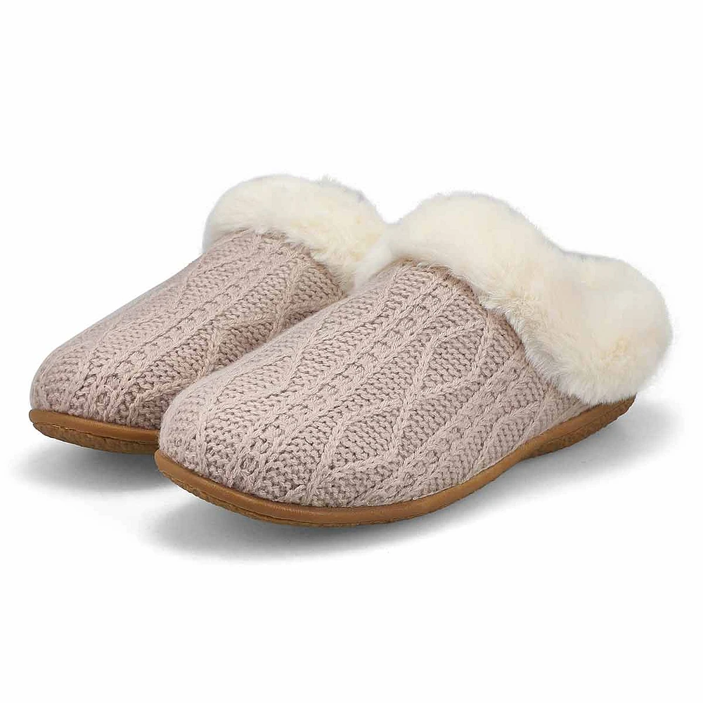 Women's Clipper Knit Faux Fur Slipper