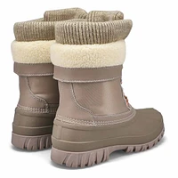 Botte d’hiver imp. CREEK, noir/tartan, femmes