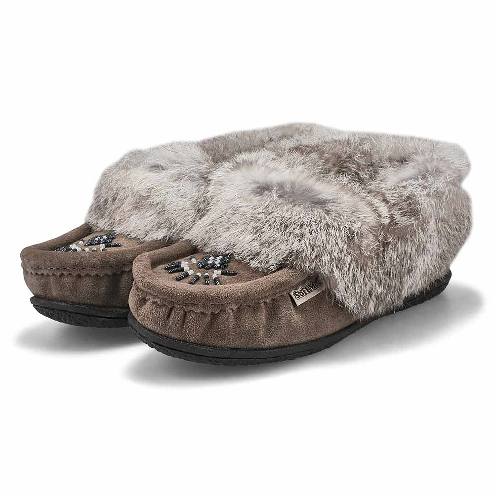 Women's Cute 5 Rabbit Fur SoftMocs