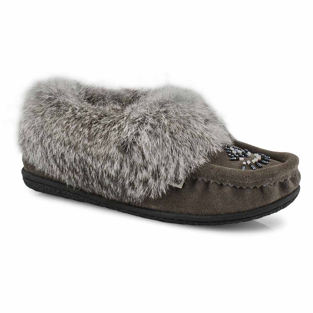 Women's Cute 5 Rabbit Fur SoftMocs