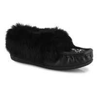 Women's Cute 5 Leather Rabbit Fur SoftMocs