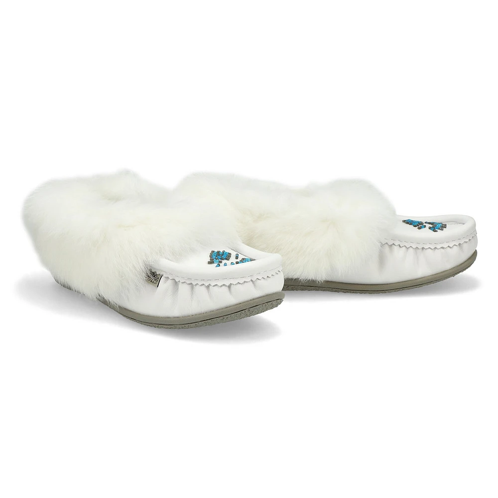 SoftMocs CUTE 5 L, fourrure lapin, noir, femmes