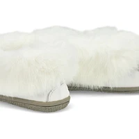 Women's Cute 5 Leather Rabbit Fur SoftMocs