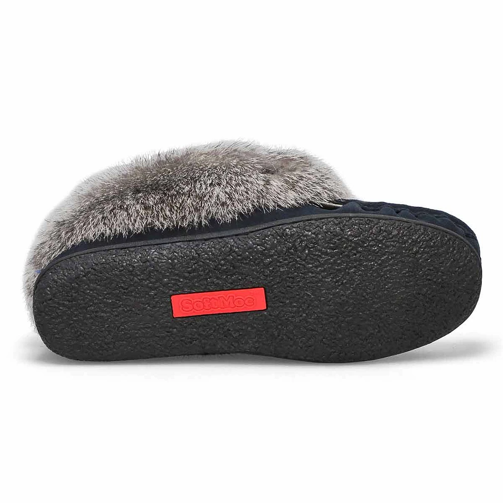 SoftMocs avec fourrure de lapin CUTE 5, marine, fe