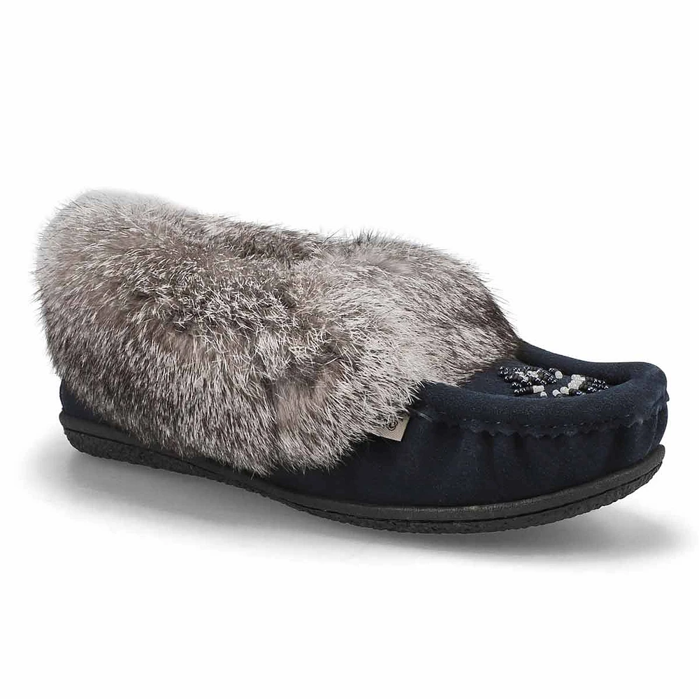 SoftMocs avec fourrure de lapin CUTE 5, marine, fe