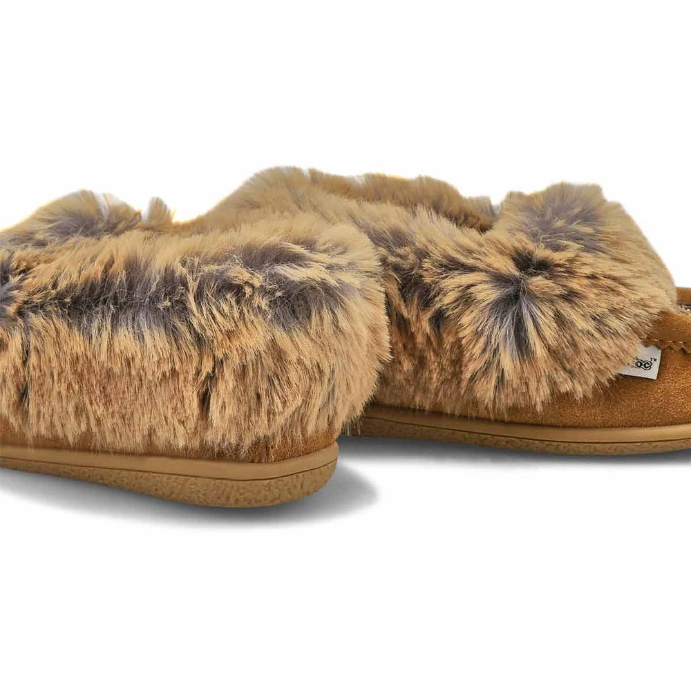 Girls' Cute 6 Jr Faux Rabbit Fur SoftMocs