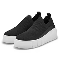 Women's Daley Platform Fashion Sneaker - Black Whi