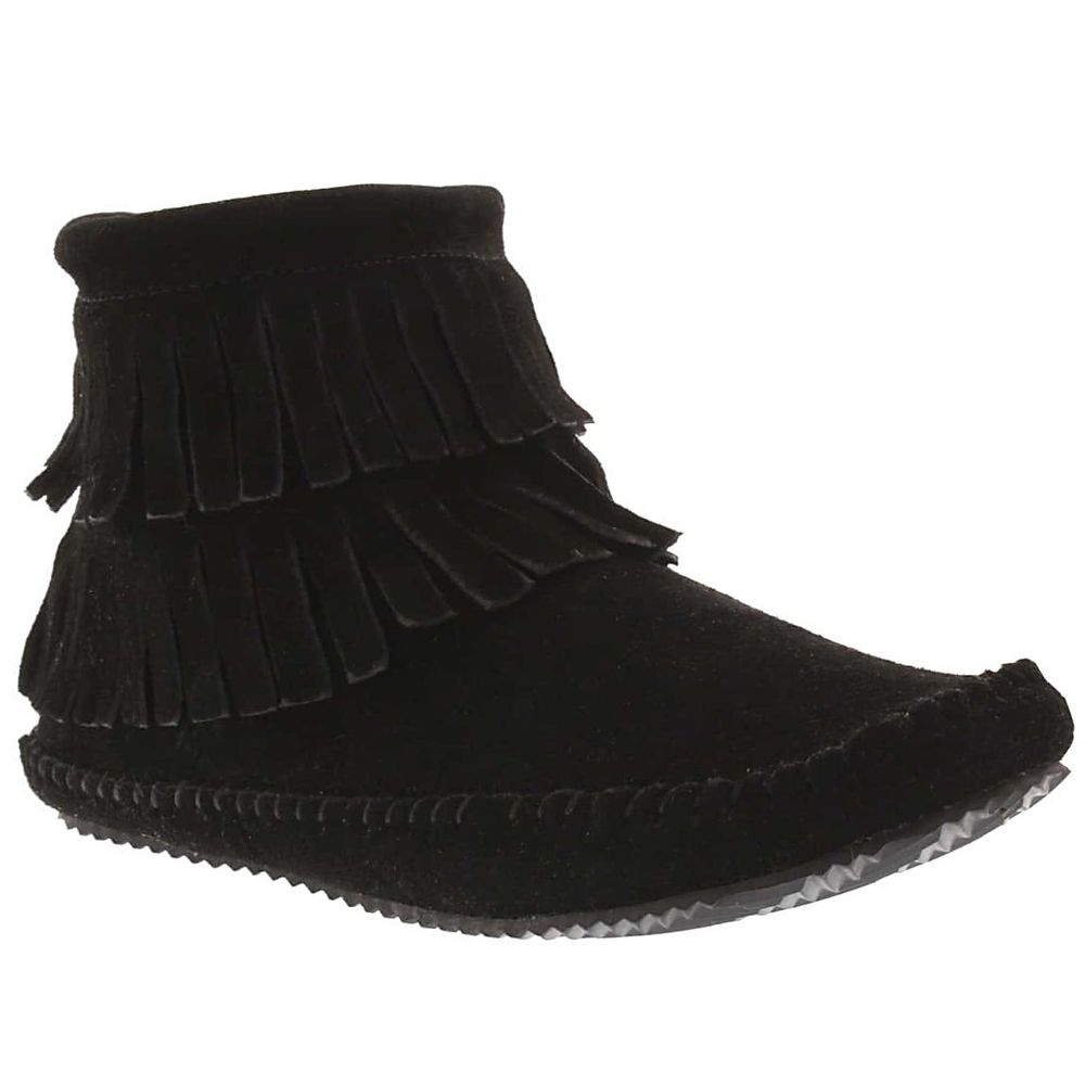 Women's Debra II Hi Suede Back Zip SoftMocs - Blk