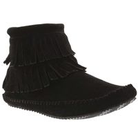 Women's Debra II Hi Suede Back Zip SoftMocs - Blk