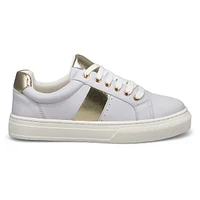 Women's  Dell Lace Up Fashion Sneaker - White/Gold