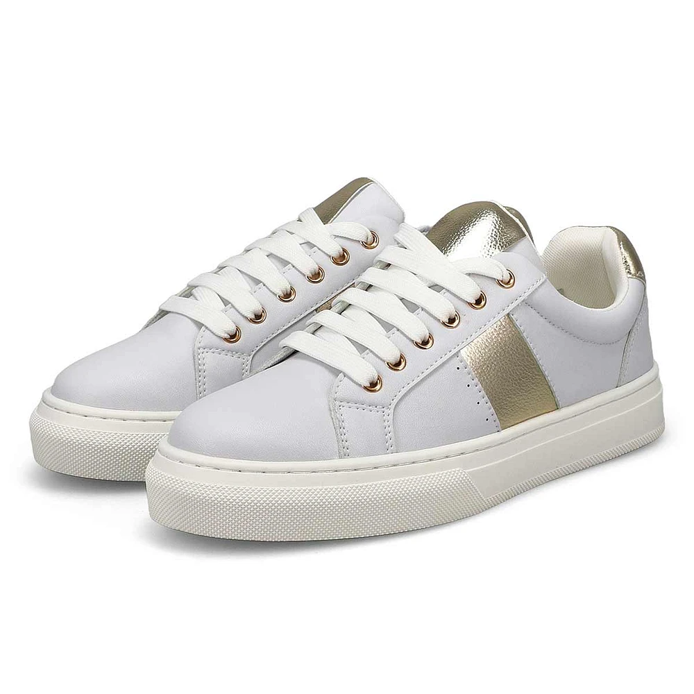 Women's  Dell Lace Up Fashion Sneaker - White/Gold