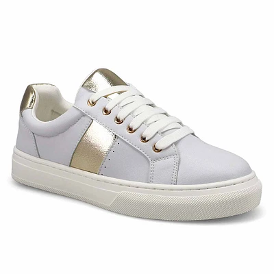 Women's  Dell Lace Up Fashion Sneaker - White/Gold