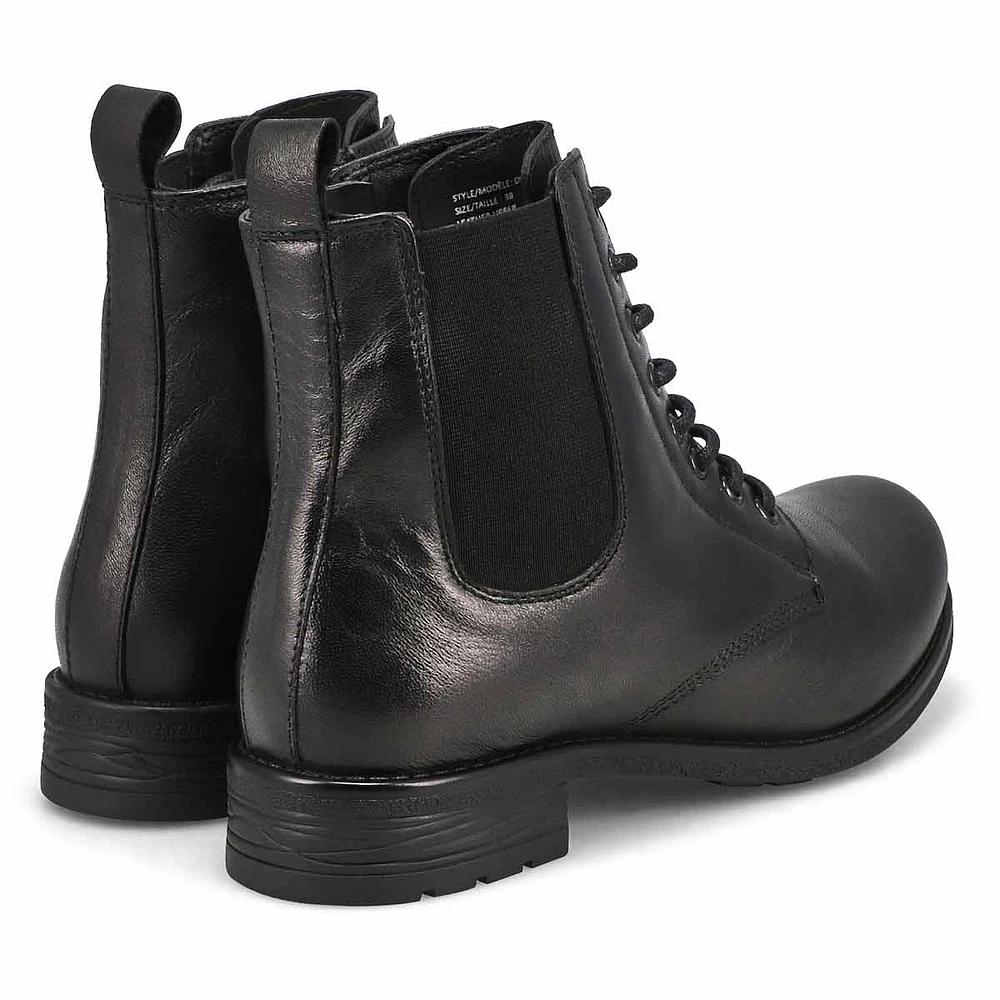 Botte en cuir DIANA LEATHER ZIP, noir, femmes