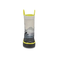 Infants' Dino Waterproof Rain Boot - Grey