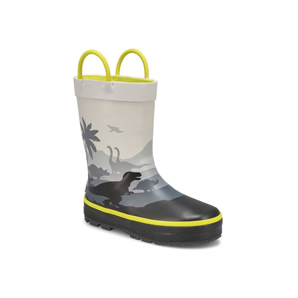 Infants' Dino Waterproof Rain Boot - Grey