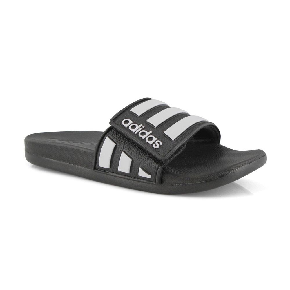 Kid's Adilette Comfort Adustable K Slide - Black/W