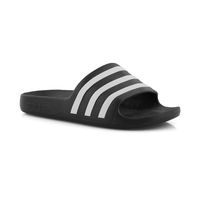 Kid's Adilette Aqua Slide Sandal - Black/White