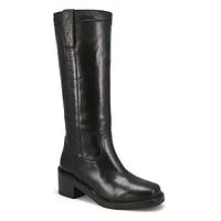 Women's Kate Pull On Leather Riding Boot - Black