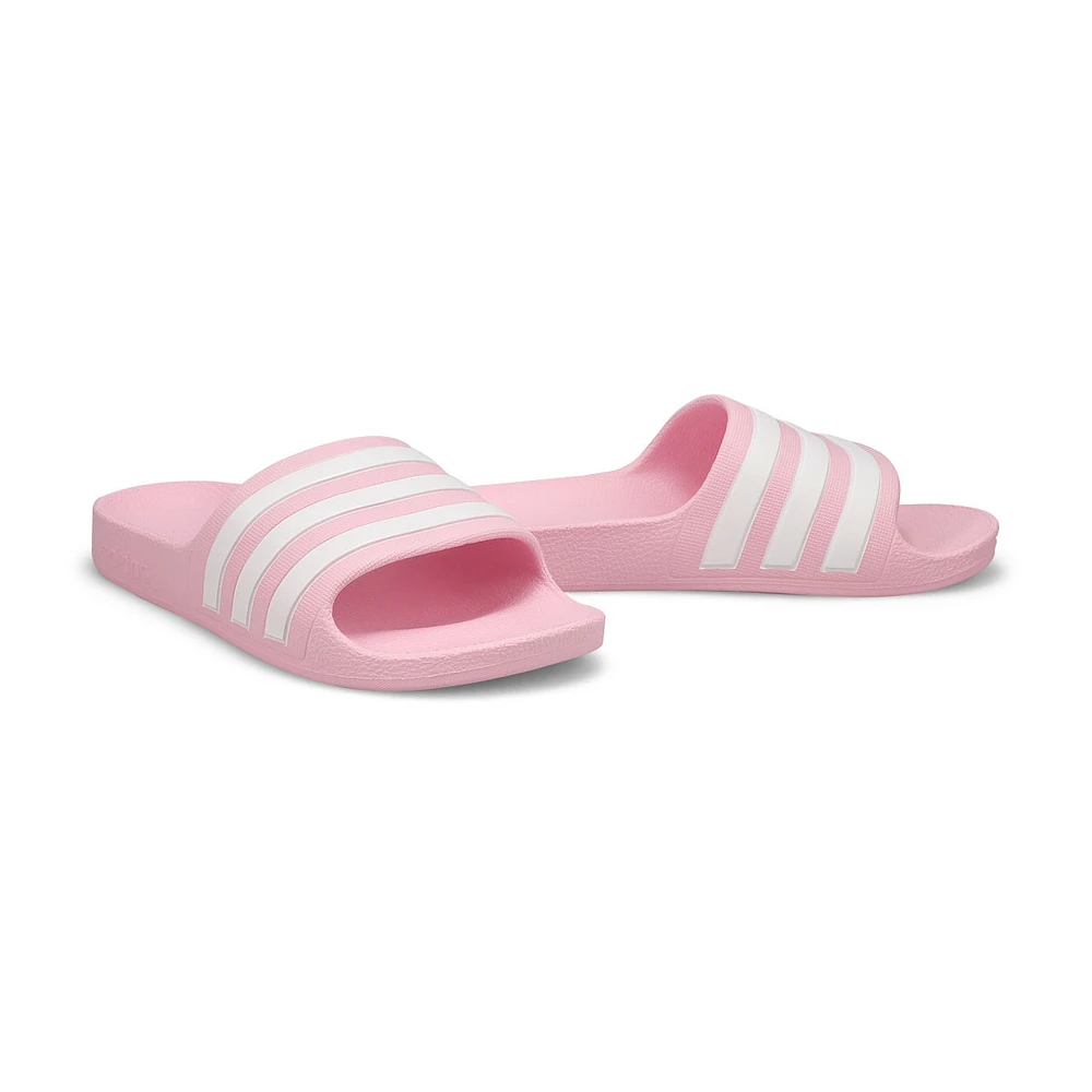 Kid's Adilette Aqua Slide Sandal - Black/White