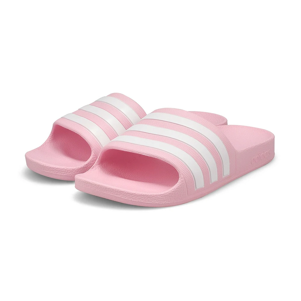 Kid's Adilette Aqua Slide Sandal - Black/White