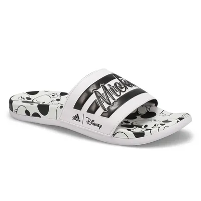Women's Adilette Comfort Disney Sandal-White/Black