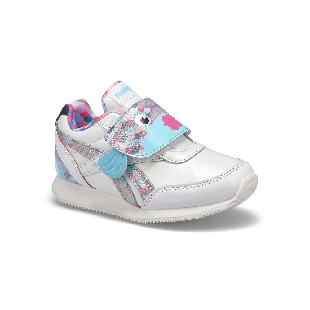 Infants' Royal CL Jogger Sneaker- White/Blue