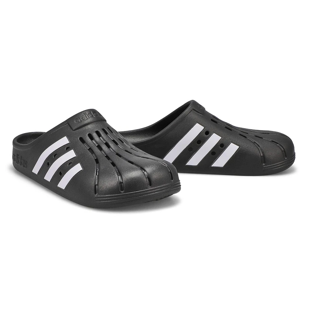 Men's Adilette Clog Slip On Shoe - Black/White