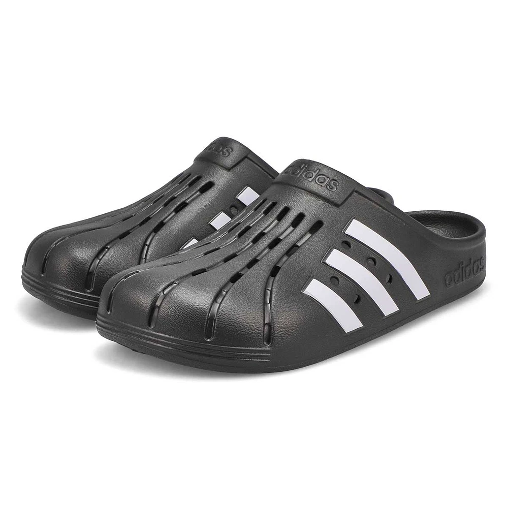 Men's Adilette Clog Slip On Shoe - Black/White