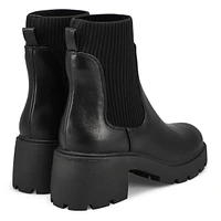 Women's Halona Leather Ankle Boot - Black