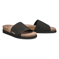 Women's Hanik Cork Footbed Slide Sandal - Black