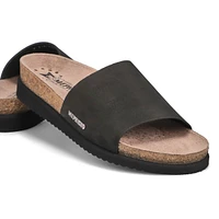 Women's Hanik Cork Footbed Slide Sandal - Black