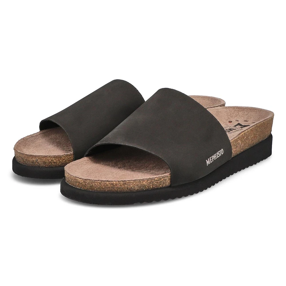 Women's Hanik Cork Footbed Slide Sandal - Black