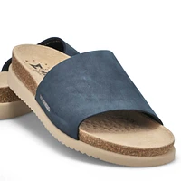 Women's Hanik Cork Footbed Slide Sandal - Black