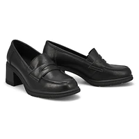 Women's Helena Leather Stacked Heel Penny Loafer