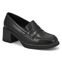 Women's Helena Leather Stacked Heel Penny Loafer