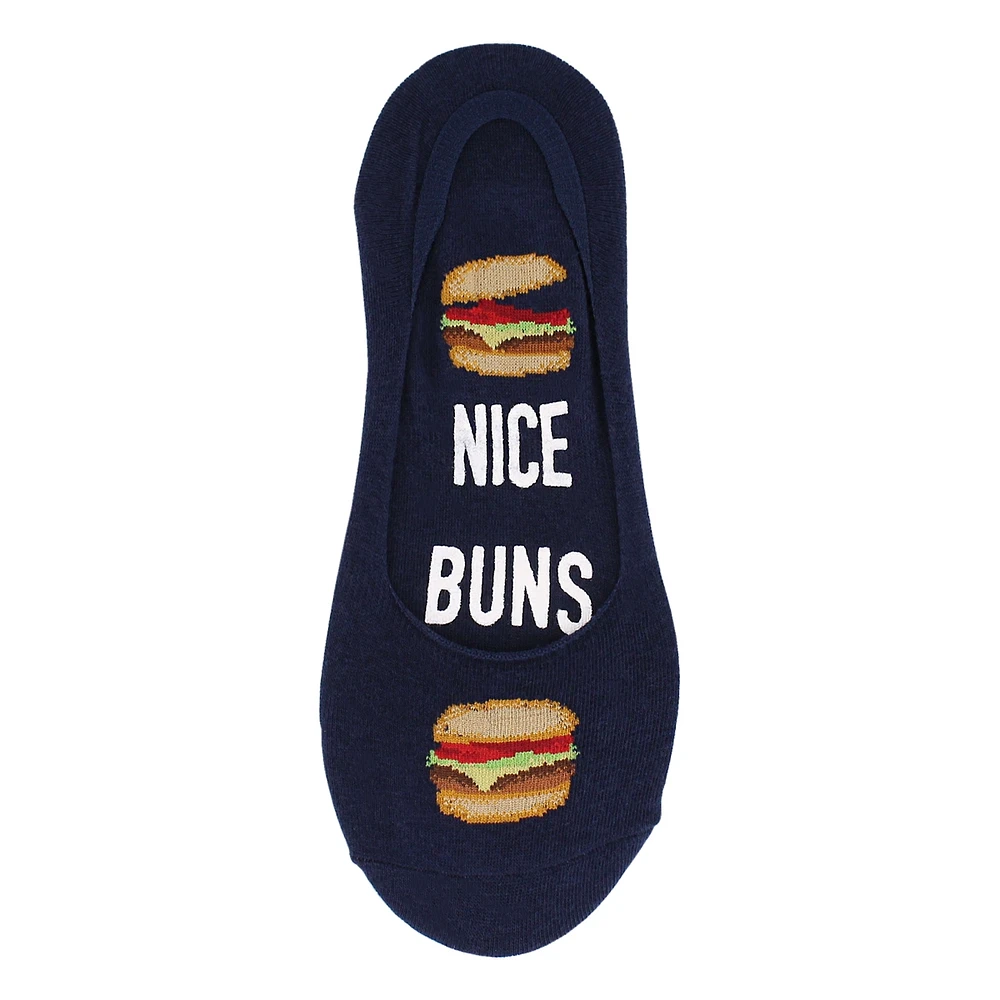 Men's NICE BUNS navy liner socks