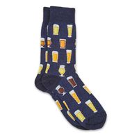 Men's Beer Sock - Black Printed