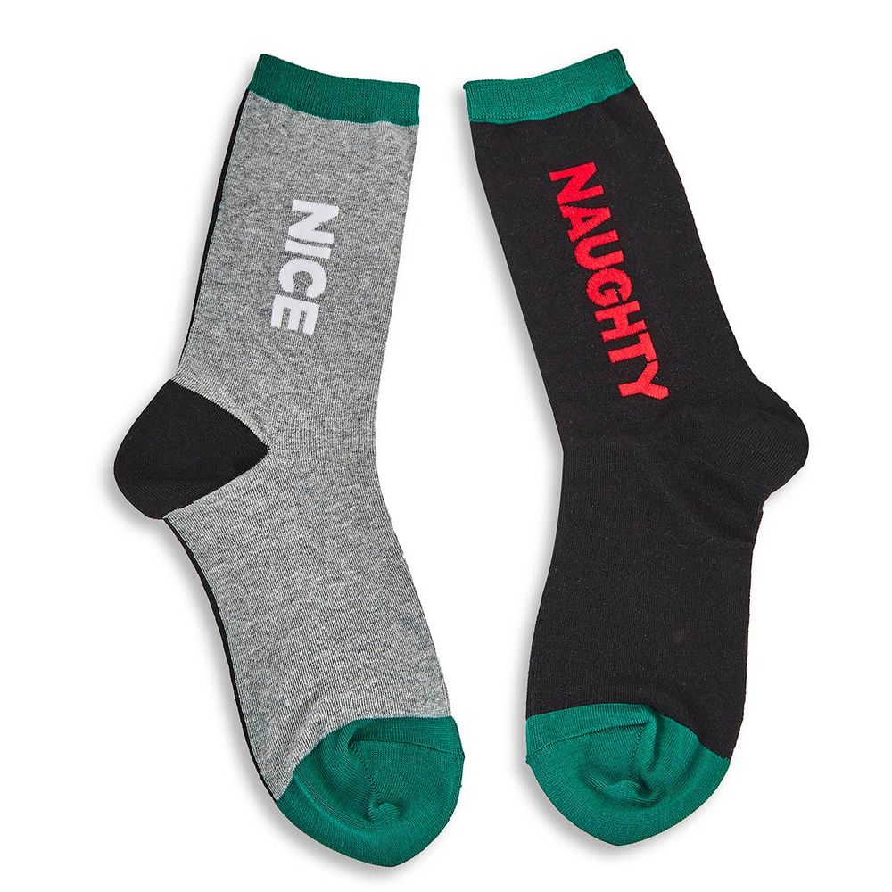 Women's Naughty and Nice Sock - Black