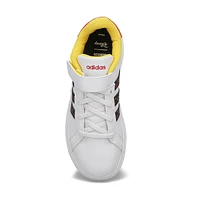 Girls'  Grand Court 2.0 K Sneaker - White/Jade/Pin