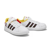 Girls'  Grand Court 2.0 K Sneaker - White/Jade/Pin