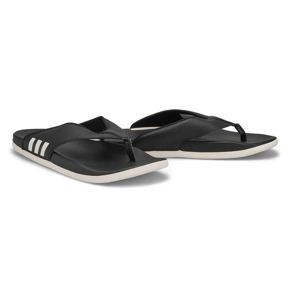 Women's Adilette Comfort Flip Flop - Black/ White