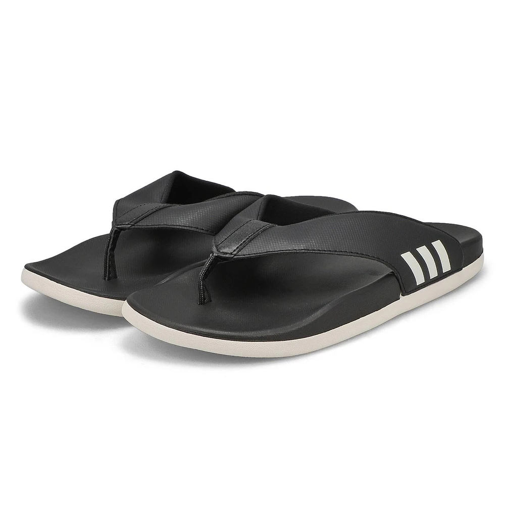 Women's Adilette Comfort Flip Flop - Black/ White