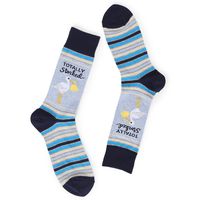 Men's Totally Storked Printed Sock - Navy