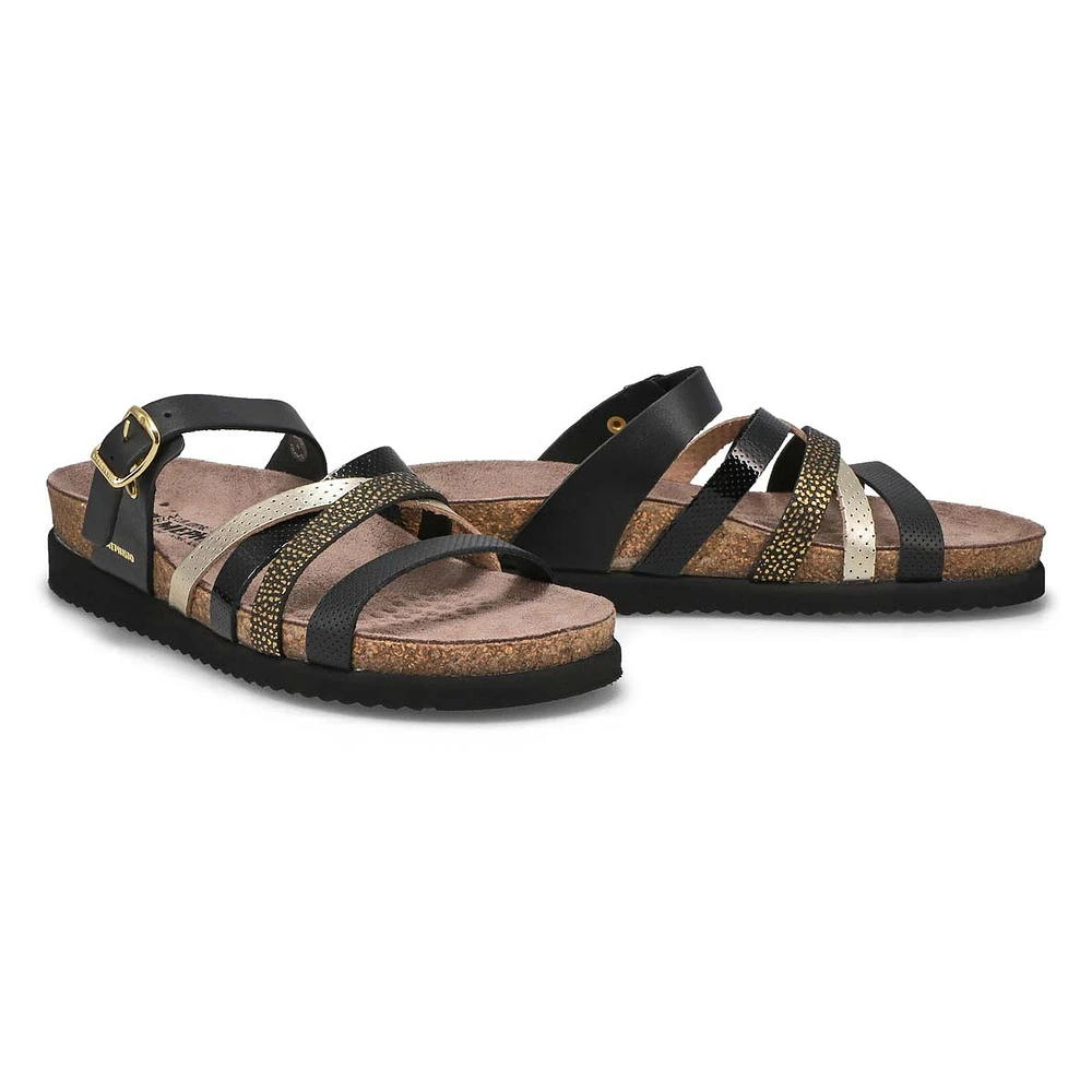 Women's Huleda Footbed Strappy Slide Sandal - Blac