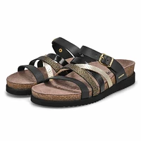 Women's Huleda Footbed Strappy Slide Sandal - Blac