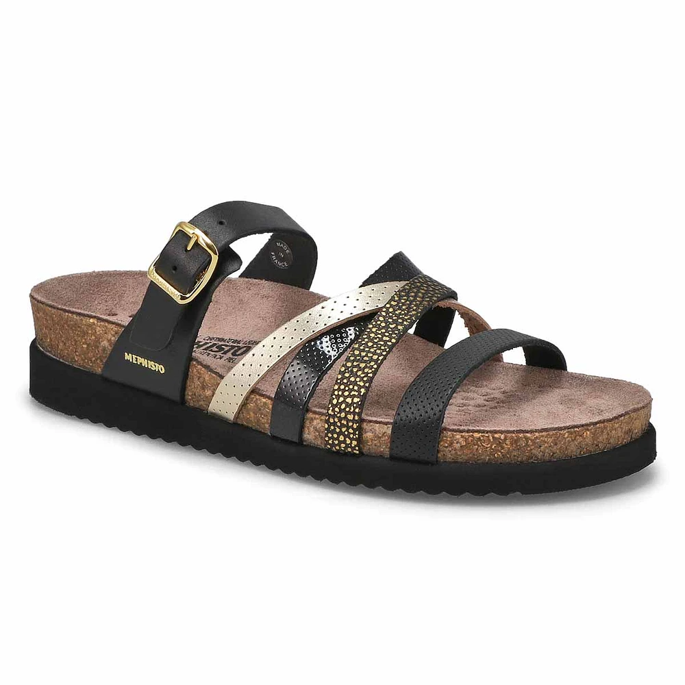 Women's Huleda Footbed Strappy Slide Sandal - Blac