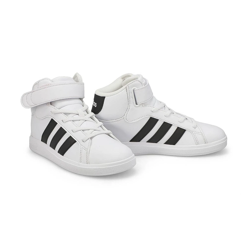 Kids'  Grand Court Mid K Sneaker - White/Black